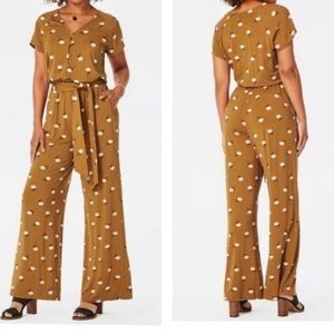 Matilda Jane Up in front floral v-neck‎ jumpsuit in size M